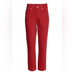 H&M Vintage Fit High Waist Denim Red - Size 25